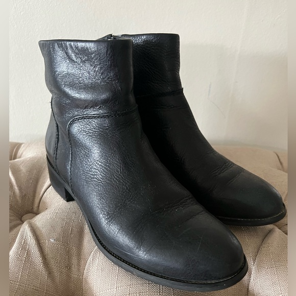 Franco Sarto Women's Leather Booties Ankle Boot - Picture 5 of 7